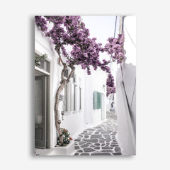 Shop Mykonos Laneway II Photo Canvas Print a coastal themed photography framed stretched canvas print from The Print Emporium wall artwork collection - Buy Australian made prints for the home and your interior decor space, TPE-1165-CA-35X46-NF