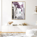 Shop Mykonos Laneway II Photo Canvas Print a coastal themed photography framed stretched canvas print from The Print Emporium wall artwork collection - Buy Australian made prints for the home and your interior decor space, TPE-1165-CA-35X46-NF