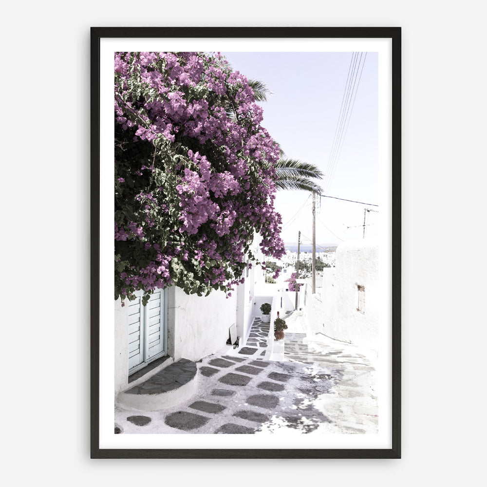 Shop Mykonos Laneway Photo Art Print a coastal themed photography wall art print from The Print Emporium wall artwork collection - Buy Australian made fine art poster and framed prints for the home and your interior decor, TPE-1167-AP