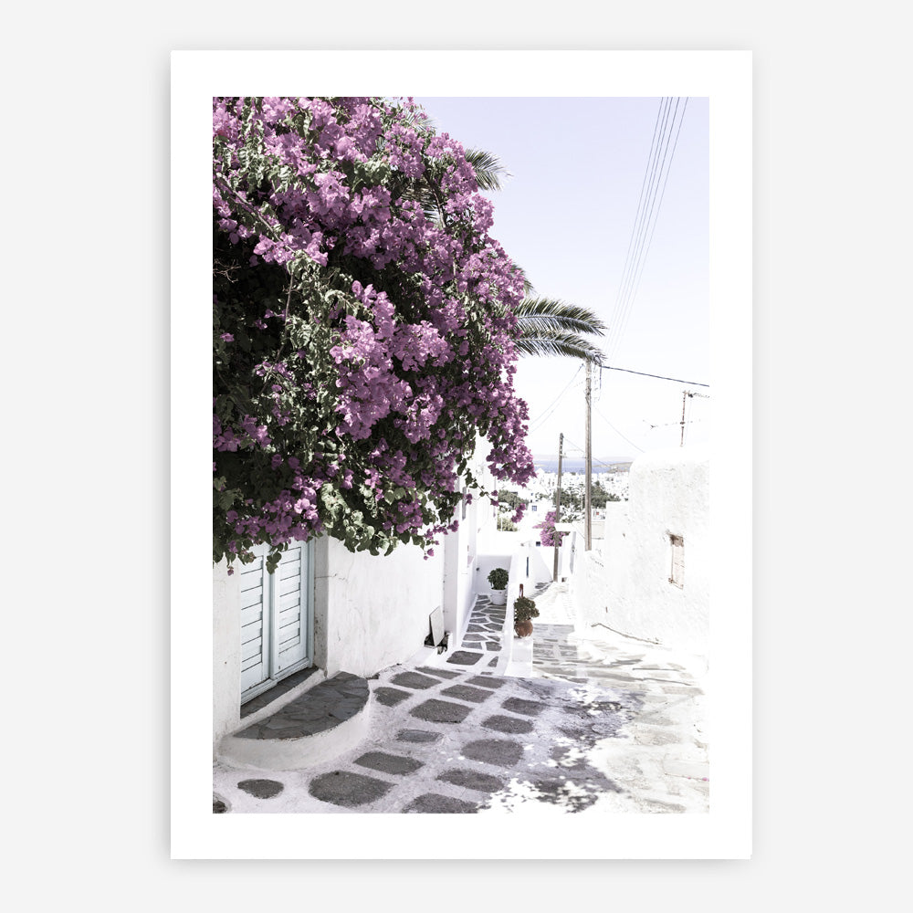 Shop Mykonos Laneway Photo Art Print a coastal themed photography wall art print from The Print Emporium wall artwork collection - Buy Australian made fine art poster and framed prints for the home and your interior decor, TPE-1167-AP