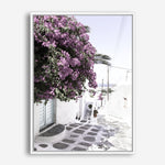 Shop Mykonos Laneway Photo Canvas Print a coastal themed photography framed stretched canvas print from The Print Emporium wall artwork collection - Buy Australian made prints for the home and your interior decor space, TPE-1167-CA-35X46-NF