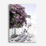 Shop Mykonos Laneway Photo Canvas Print a coastal themed photography framed stretched canvas print from The Print Emporium wall artwork collection - Buy Australian made prints for the home and your interior decor space, TPE-1167-CA-35X46-NF
