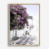Shop Mykonos Laneway Photo Canvas Print a coastal themed photography framed stretched canvas print from The Print Emporium wall artwork collection - Buy Australian made prints for the home and your interior decor space, TPE-1167-CA-35X46-NF