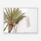 Shop Mykonos Palm Villa I Photo Canvas Print a coastal themed photography framed stretched canvas print from The Print Emporium wall artwork collection - Buy Australian made prints for the home and your interior decor space, TPE-1357-CA-35X46-NF