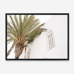 Shop Mykonos Palm Villa I Photo Canvas Print a coastal themed photography framed stretched canvas print from The Print Emporium wall artwork collection - Buy Australian made prints for the home and your interior decor space, TPE-1357-CA-35X46-NF