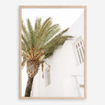 Shop Mykonos Palm Villa II Photo Art Print a coastal themed photography wall art print from The Print Emporium wall artwork collection - Buy Australian made fine art poster and framed prints for the home and your interior decor, TPE-1367-AP