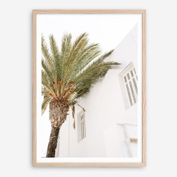 Shop Mykonos Palm Villa II Photo Art Print a coastal themed photography wall art print from The Print Emporium wall artwork collection - Buy Australian made fine art poster and framed prints for the home and your interior decor, TPE-1367-AP