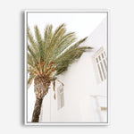 Shop Mykonos Palm Villa II Photo Canvas Print a coastal themed photography framed stretched canvas print from The Print Emporium wall artwork collection - Buy Australian made prints for the home and your interior decor space, TPE-1367-CA-35X46-NF