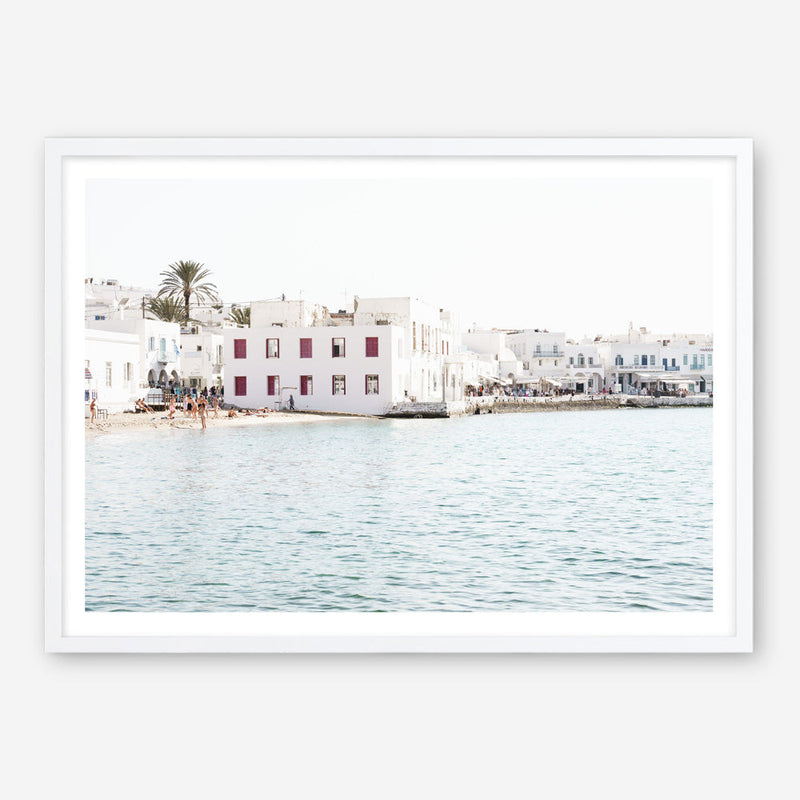 Shop Mykonos Town I Photo Art Print a coastal themed photography wall art print from The Print Emporium wall artwork collection - Buy Australian made fine art poster and framed prints for the home and your interior decor, TPE-1373-AP