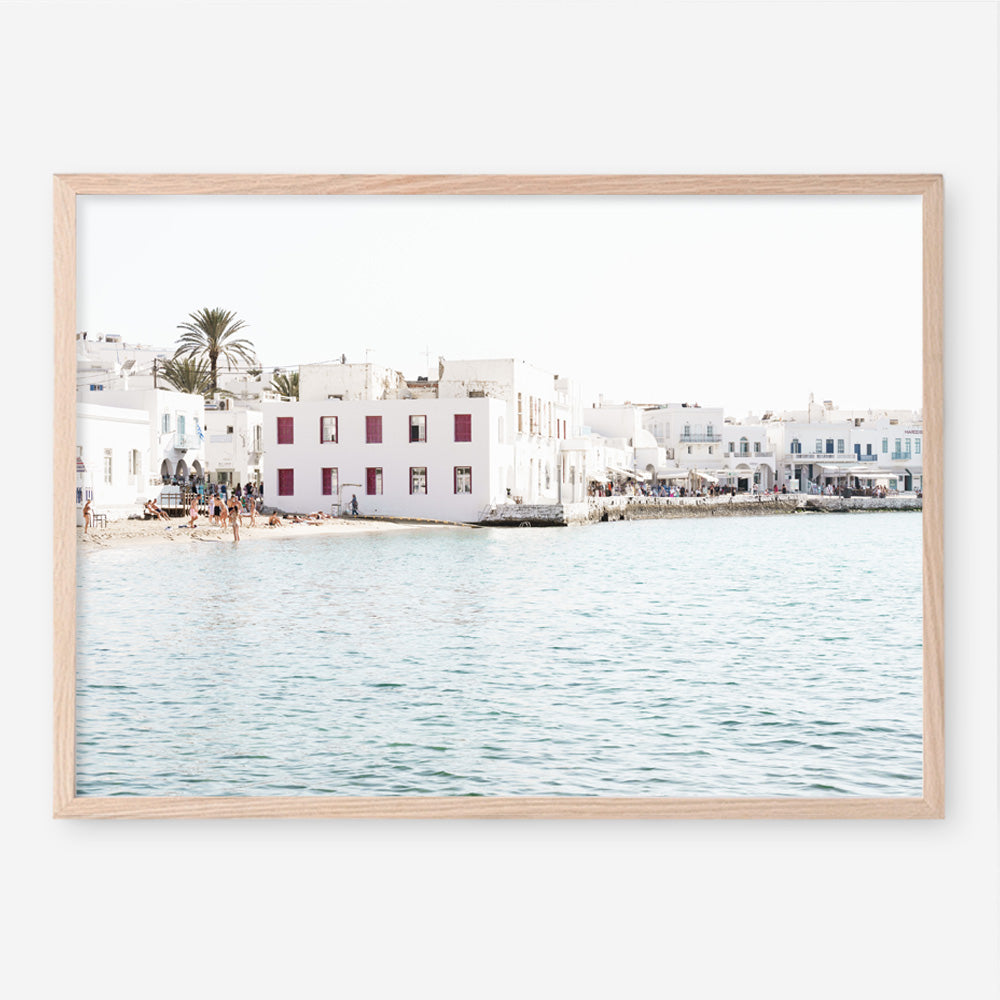 Shop Mykonos Town I Photo Art Print a coastal themed photography wall art print from The Print Emporium wall artwork collection - Buy Australian made fine art poster and framed prints for the home and your interior decor, TPE-1373-AP