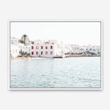 Shop Mykonos Town I Photo Canvas Print a coastal themed photography framed stretched canvas print from The Print Emporium wall artwork collection - Buy Australian made prints for the home and your interior decor space, TPE-1373-CA-35X46-NF