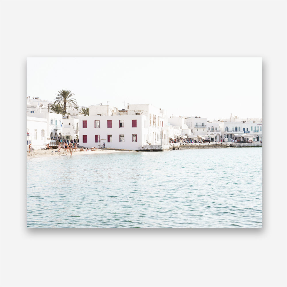 Shop Mykonos Town I Photo Canvas Print a coastal themed photography framed stretched canvas print from The Print Emporium wall artwork collection - Buy Australian made prints for the home and your interior decor space, TPE-1373-CA-35X46-NF