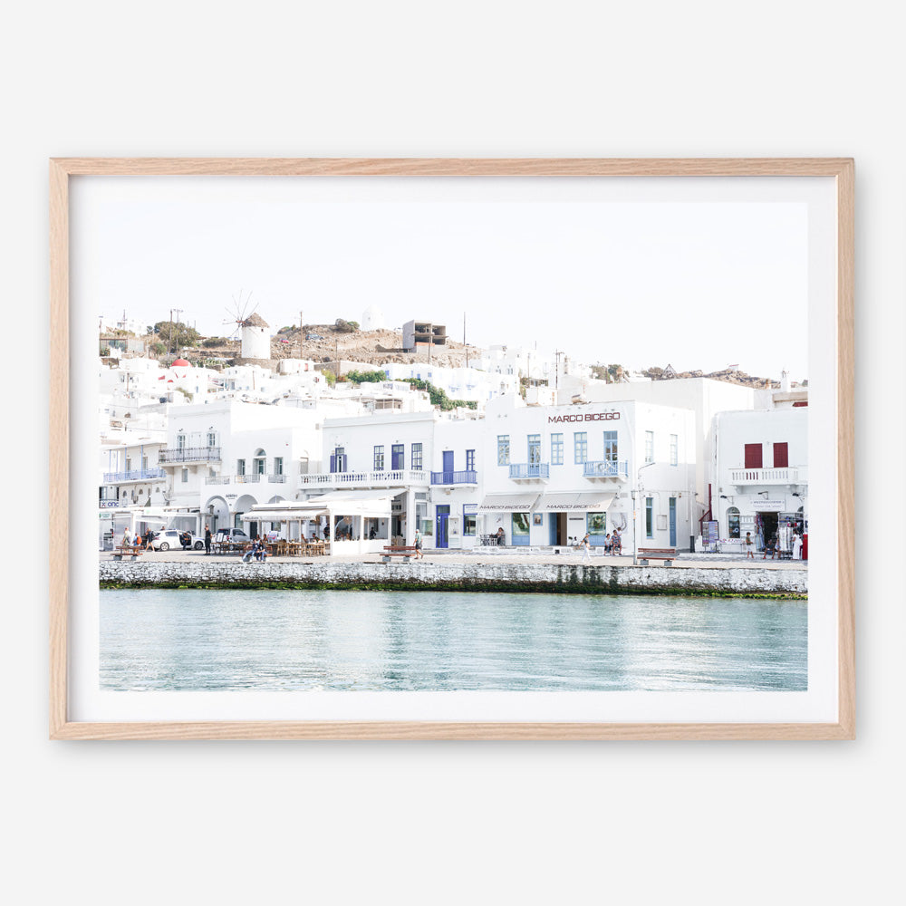 Shop Mykonos Town II Photo Art Print a coastal themed photography wall art print from The Print Emporium wall artwork collection - Buy Australian made fine art poster and framed prints for the home and your interior decor, TPE-1374-AP