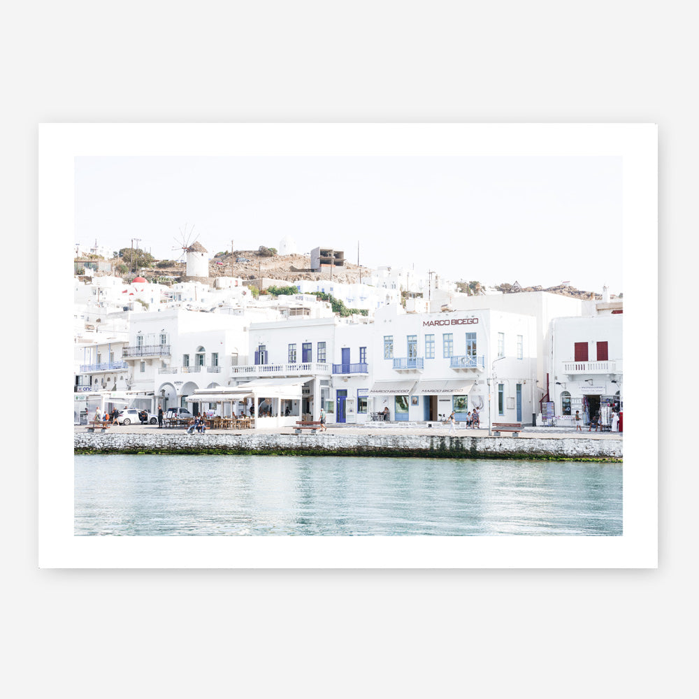 Shop Mykonos Town II Photo Art Print a coastal themed photography wall art print from The Print Emporium wall artwork collection - Buy Australian made fine art poster and framed prints for the home and your interior decor, TPE-1374-AP
