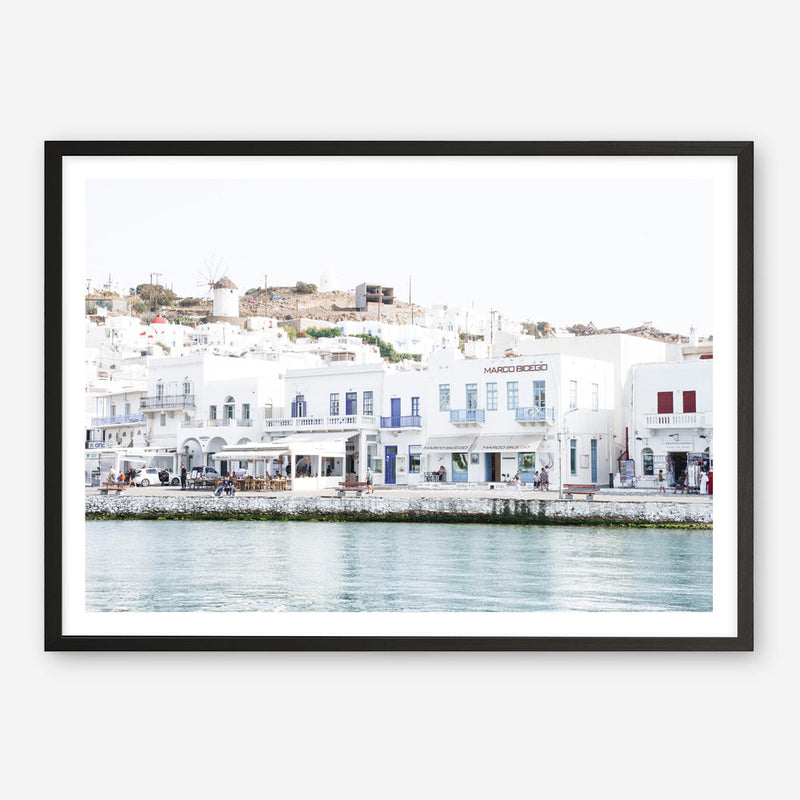 Shop Mykonos Town II Photo Art Print a coastal themed photography wall art print from The Print Emporium wall artwork collection - Buy Australian made fine art poster and framed prints for the home and your interior decor, TPE-1374-AP