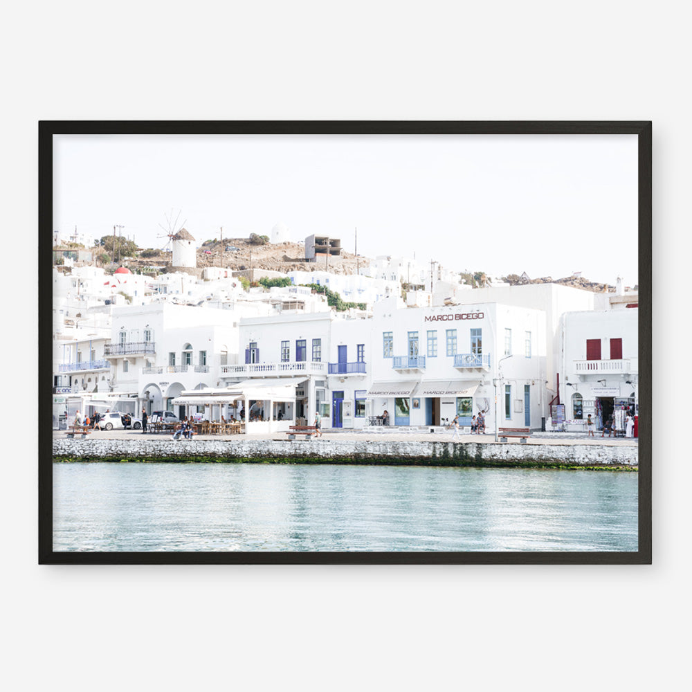 Shop Mykonos Town II Photo Art Print a coastal themed photography wall art print from The Print Emporium wall artwork collection - Buy Australian made fine art poster and framed prints for the home and your interior decor, TPE-1374-AP