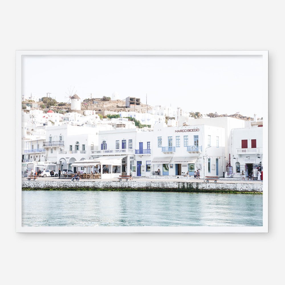 Shop Mykonos Town II Photo Art Print a coastal themed photography wall art print from The Print Emporium wall artwork collection - Buy Australian made fine art poster and framed prints for the home and your interior decor, TPE-1374-AP