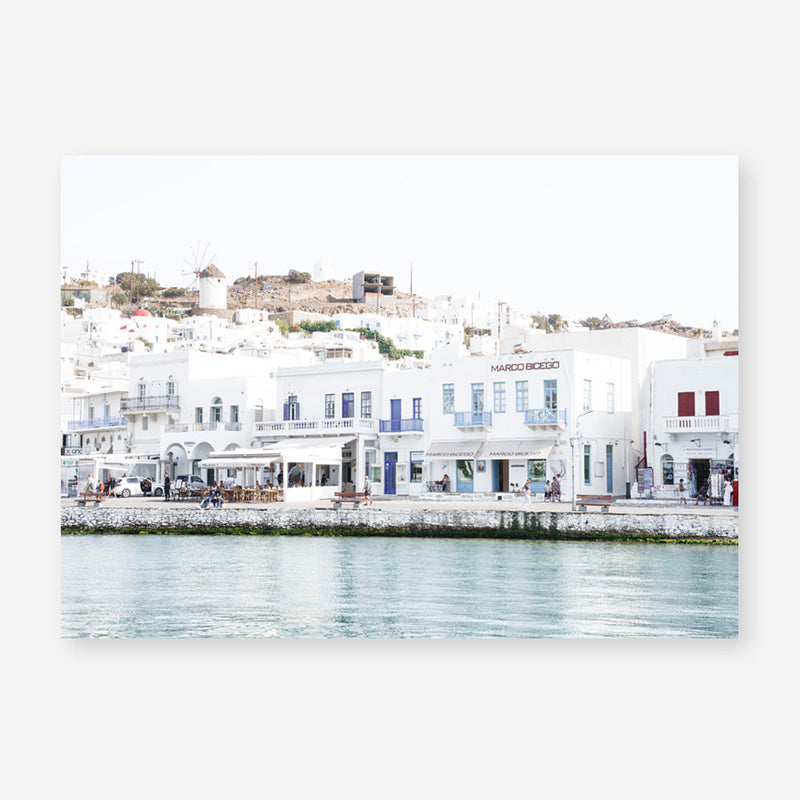 Shop Mykonos Town II Photo Art Print a coastal themed photography wall art print from The Print Emporium wall artwork collection - Buy Australian made fine art poster and framed prints for the home and your interior decor, TPE-1374-AP