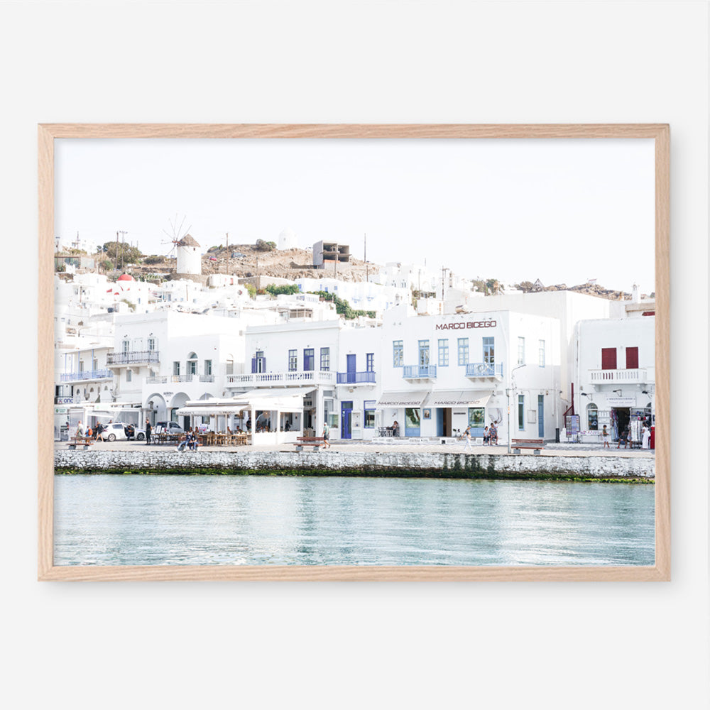 Shop Mykonos Town II Photo Art Print a coastal themed photography wall art print from The Print Emporium wall artwork collection - Buy Australian made fine art poster and framed prints for the home and your interior decor, TPE-1374-AP