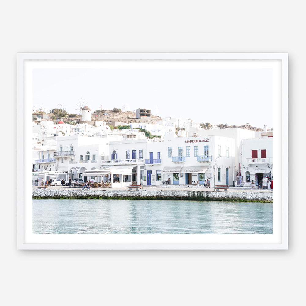 Shop Mykonos Town II Photo Art Print a coastal themed photography wall art print from The Print Emporium wall artwork collection - Buy Australian made fine art poster and framed prints for the home and your interior decor, TPE-1374-AP