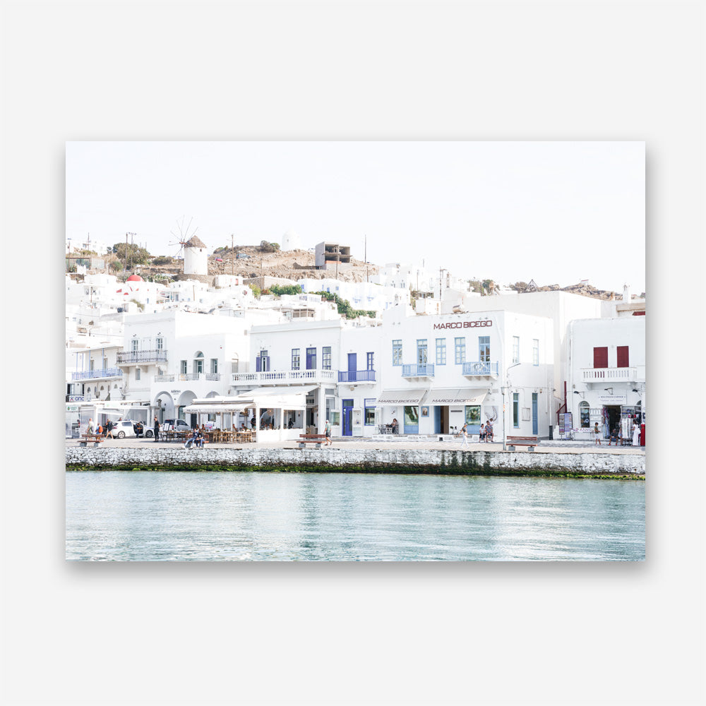 Shop Mykonos Town II Photo Canvas Print a coastal themed photography framed stretched canvas print from The Print Emporium wall artwork collection - Buy Australian made prints for the home and your interior decor space, TPE-1374-CA-35X46-NF