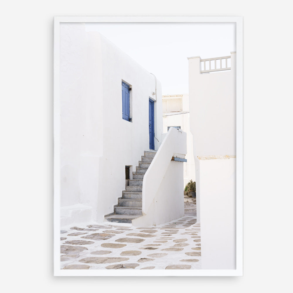 Shop Mykonos Town Photo Art Print a coastal themed photography wall art print from The Print Emporium wall artwork collection - Buy Australian made fine art poster and framed prints for the home and your interior decor, TPE-1345-AP