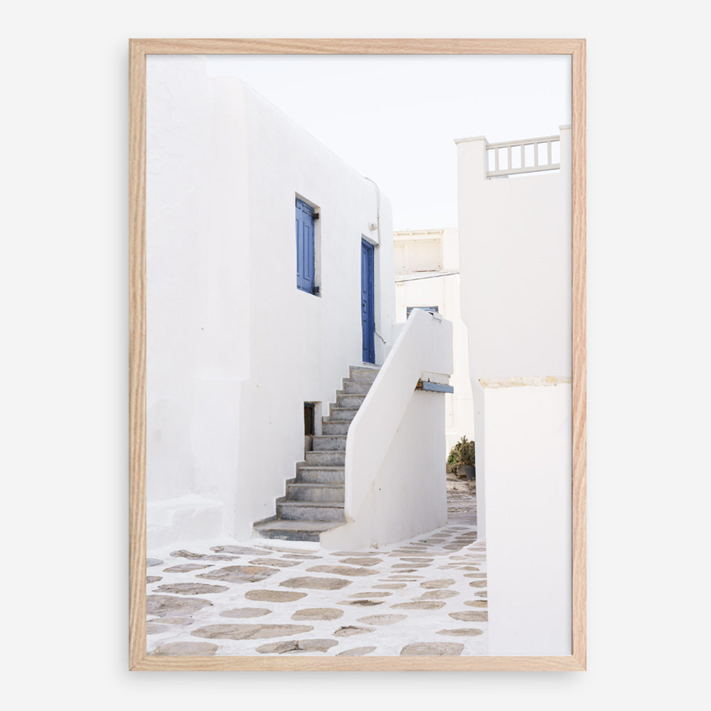 Shop Mykonos Town Photo Art Print a coastal themed photography wall art print from The Print Emporium wall artwork collection - Buy Australian made fine art poster and framed prints for the home and your interior decor, TPE-1345-AP