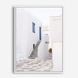 Shop Mykonos Town Photo Canvas Print a coastal themed photography framed stretched canvas print from The Print Emporium wall artwork collection - Buy Australian made prints for the home and your interior decor space, TPE-1345-CA-35X46-NF