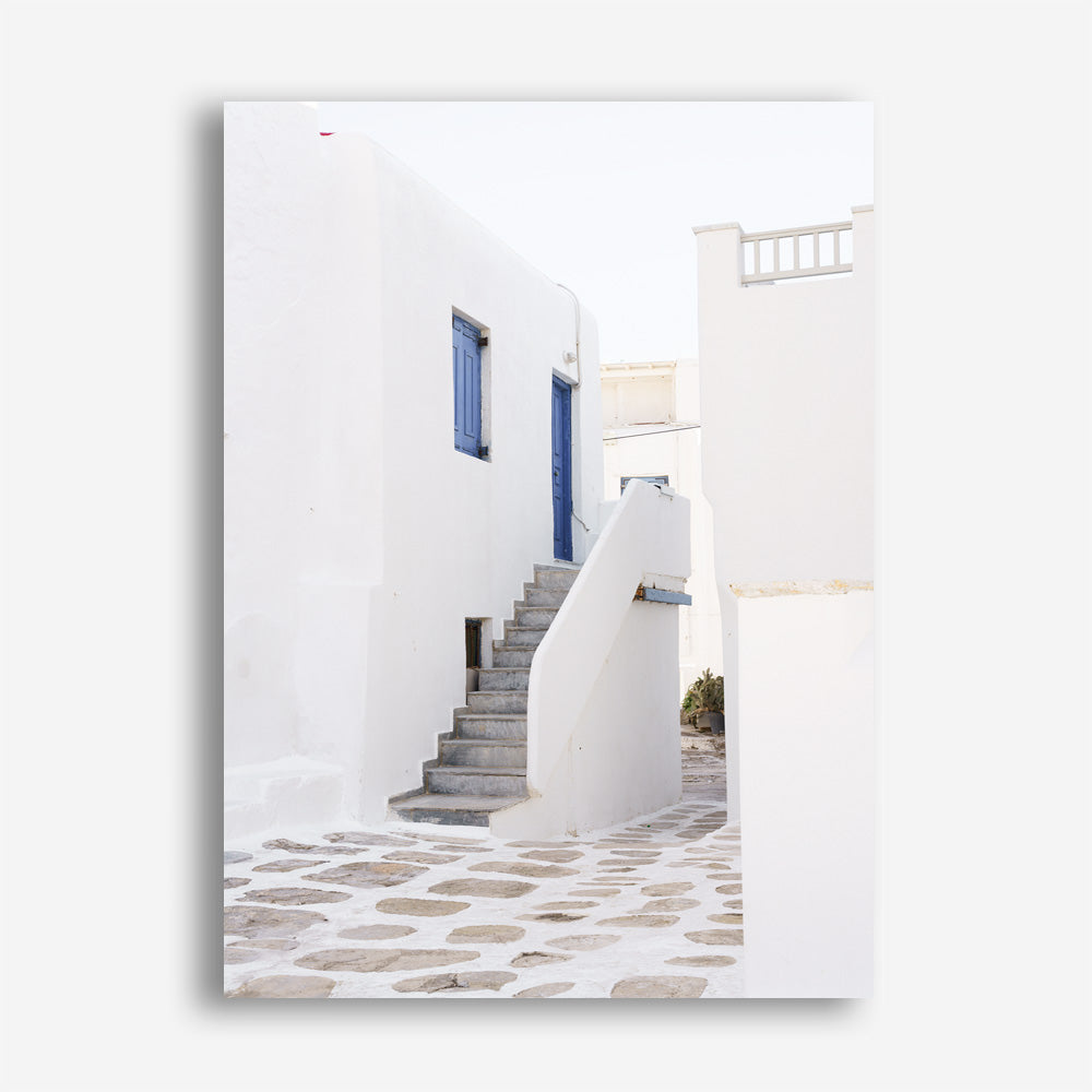 Shop Mykonos Town Photo Canvas Print a coastal themed photography framed stretched canvas print from The Print Emporium wall artwork collection - Buy Australian made prints for the home and your interior decor space, TPE-1345-CA-35X46-NF