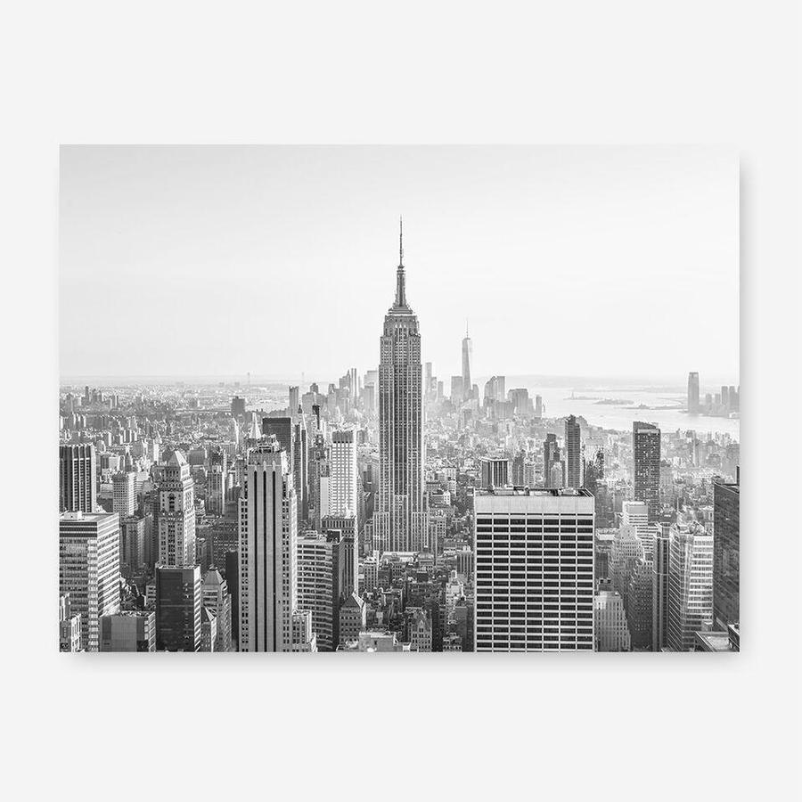 Shop NYC Skyline B&W Photo Canvas Print a photography framed stretched canvas print from The Print Emporium wall artwork collection - Buy Australian made prints for the home and your interior decor space, TPE-296-CA-35X46-NF