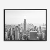 Shop NYC Skyline B&W Photo Canvas Print a photography framed stretched canvas print from The Print Emporium wall artwork collection - Buy Australian made prints for the home and your interior decor space, TPE-296-CA-35X46-NF