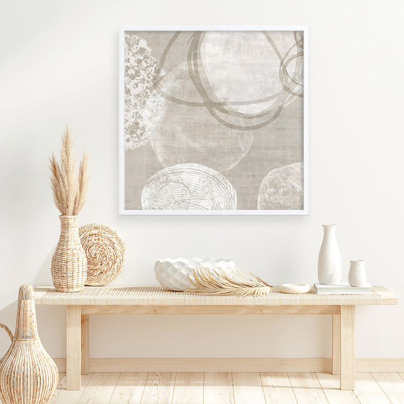 Shop Natural Vibe I (Square) Art Print a painted abstract themed wall art print from The Print Emporium wall artwork collection - Buy Australian made fine art painting style poster and framed prints for the home and your interior decor room, TPE-PC-EW830-AP
