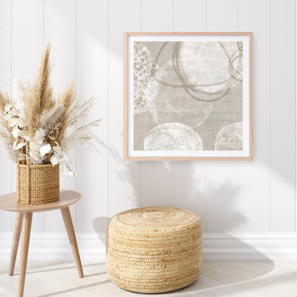 Shop Natural Vibe I (Square) Art Print a painted abstract themed wall art print from The Print Emporium wall artwork collection - Buy Australian made fine art painting style poster and framed prints for the home and your interior decor room, TPE-PC-EW830-AP
