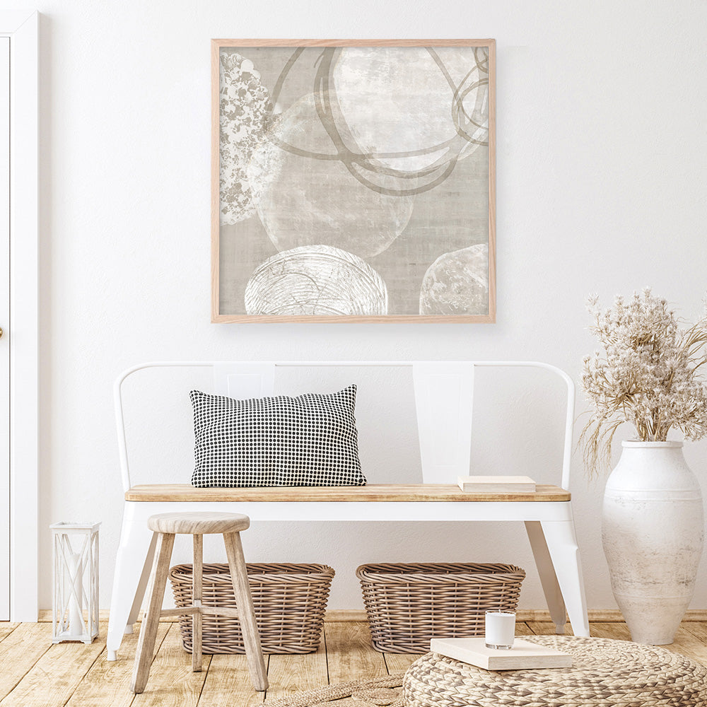 Shop Natural Vibe I (Square) Art Print a painted abstract themed wall art print from The Print Emporium wall artwork collection - Buy Australian made fine art painting style poster and framed prints for the home and your interior decor room, TPE-PC-EW830-AP