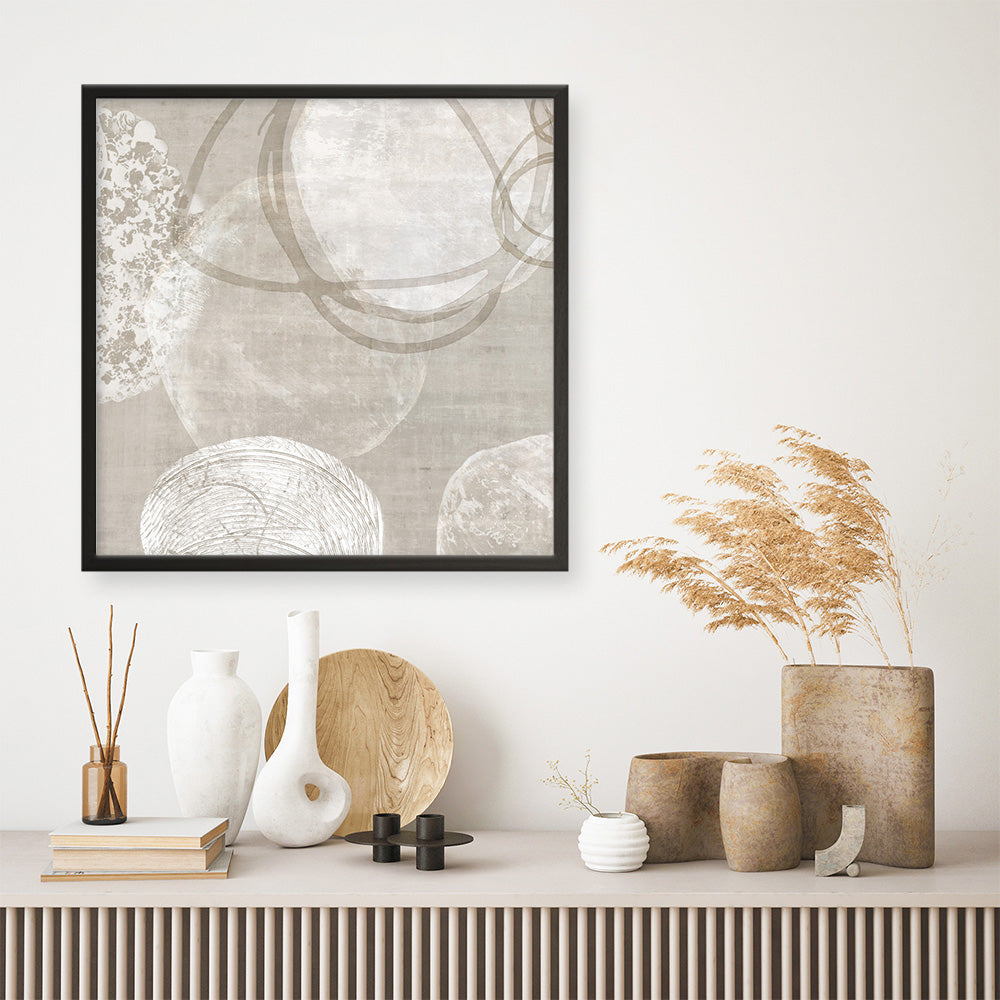 Shop Natural Vibe I (Square) Art Print a painted abstract themed wall art print from The Print Emporium wall artwork collection - Buy Australian made fine art painting style poster and framed prints for the home and your interior decor room, TPE-PC-EW830-AP