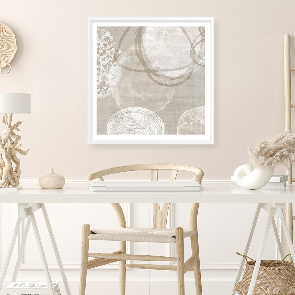 Shop Natural Vibe I (Square) Art Print a painted abstract themed wall art print from The Print Emporium wall artwork collection - Buy Australian made fine art painting style poster and framed prints for the home and your interior decor room, TPE-PC-EW830-AP