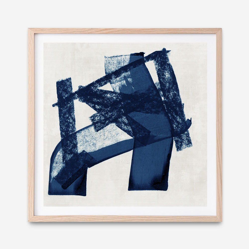 Shop Navy Paths I (Square) Art Print a painted abstract themed wall art print from The Print Emporium wall artwork collection - Buy Australian made fine art painting style poster and framed prints for the home and your interior decor room, TPE-PC-WZ081-AP