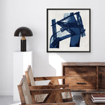 Shop Navy Paths I (Square) Art Print a painted abstract themed wall art print from The Print Emporium wall artwork collection - Buy Australian made fine art painting style poster and framed prints for the home and your interior decor room, TPE-PC-WZ081-AP