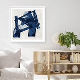 Shop Navy Paths I (Square) Art Print a painted abstract themed wall art print from The Print Emporium wall artwork collection - Buy Australian made fine art painting style poster and framed prints for the home and your interior decor room, TPE-PC-WZ081-AP