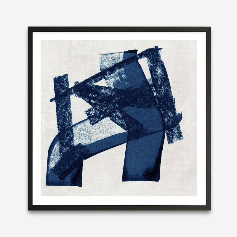 Shop Navy Paths I (Square) Art Print a painted abstract themed wall art print from The Print Emporium wall artwork collection - Buy Australian made fine art painting style poster and framed prints for the home and your interior decor room, TPE-PC-WZ081-AP