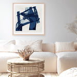 Shop Navy Paths I (Square) Art Print a painted abstract themed wall art print from The Print Emporium wall artwork collection - Buy Australian made fine art painting style poster and framed prints for the home and your interior decor room, TPE-PC-WZ081-AP