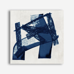 Shop Navy Paths I (Square) Canvas Print a painted abstract themed framed canvas wall art print from The Print Emporium artwork collection - Buy Australian made fine art painting style stretched canvas prints for the home and your interior decor space, TPE-PC-WZ081-CA-40X40-NF