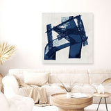 Shop Navy Paths I (Square) Canvas Print a painted abstract themed framed canvas wall art print from The Print Emporium artwork collection - Buy Australian made fine art painting style stretched canvas prints for the home and your interior decor space, TPE-PC-WZ081-CA-40X40-NF