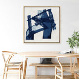 Shop Navy Paths I (Square) Canvas Print a painted abstract themed framed canvas wall art print from The Print Emporium artwork collection - Buy Australian made fine art painting style stretched canvas prints for the home and your interior decor space, TPE-PC-WZ081-CA-40X40-NF