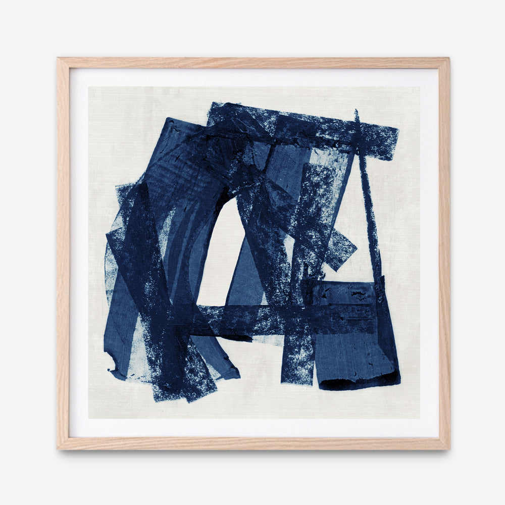 Shop Navy Paths II (Square) Art Print a painted abstract themed wall art print from The Print Emporium wall artwork collection - Buy Australian made fine art painting style poster and framed prints for the home and your interior decor room, TPE-PC-WZ082-AP