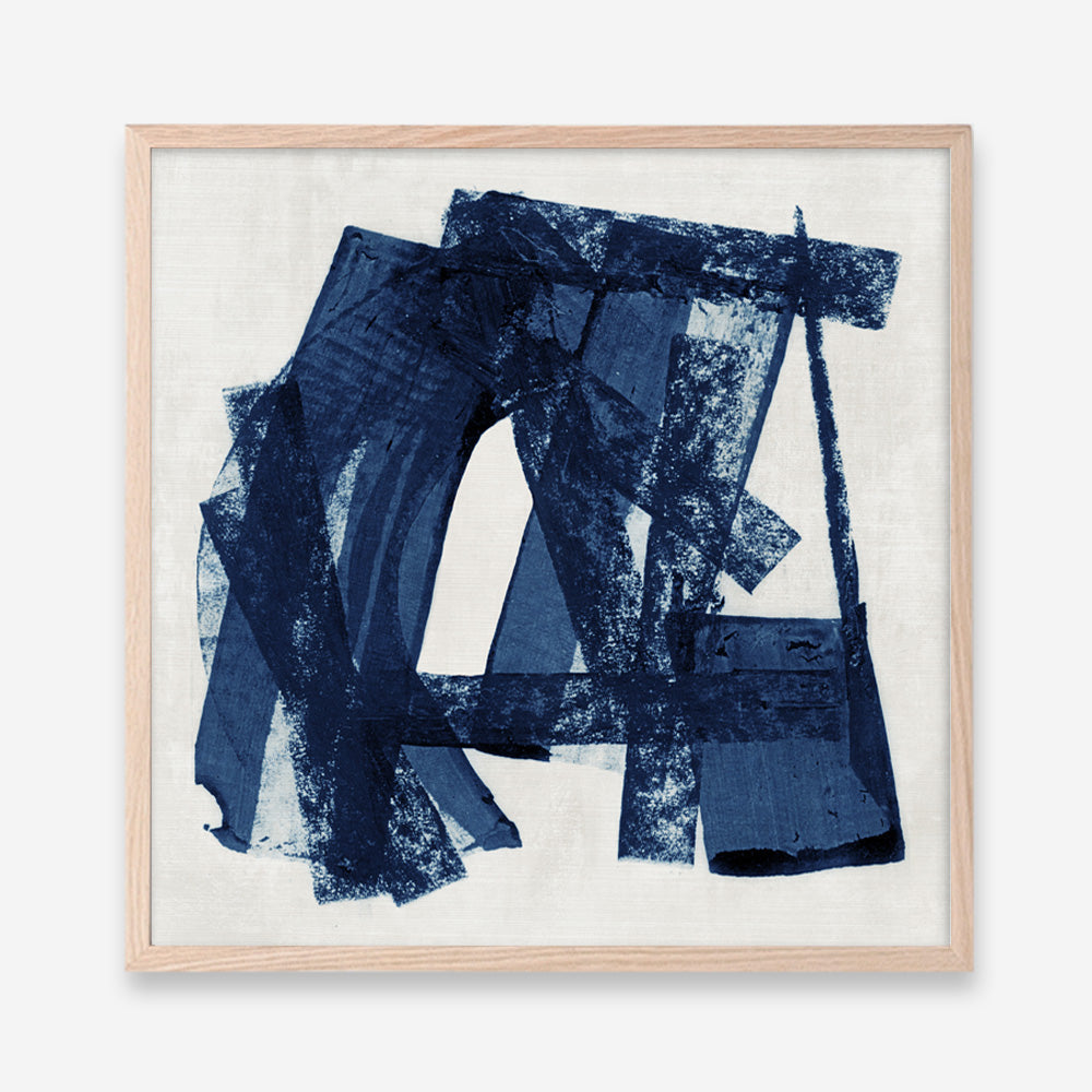 Shop Navy Paths II (Square) Art Print a painted abstract themed wall art print from The Print Emporium wall artwork collection - Buy Australian made fine art painting style poster and framed prints for the home and your interior decor room, TPE-PC-WZ082-AP