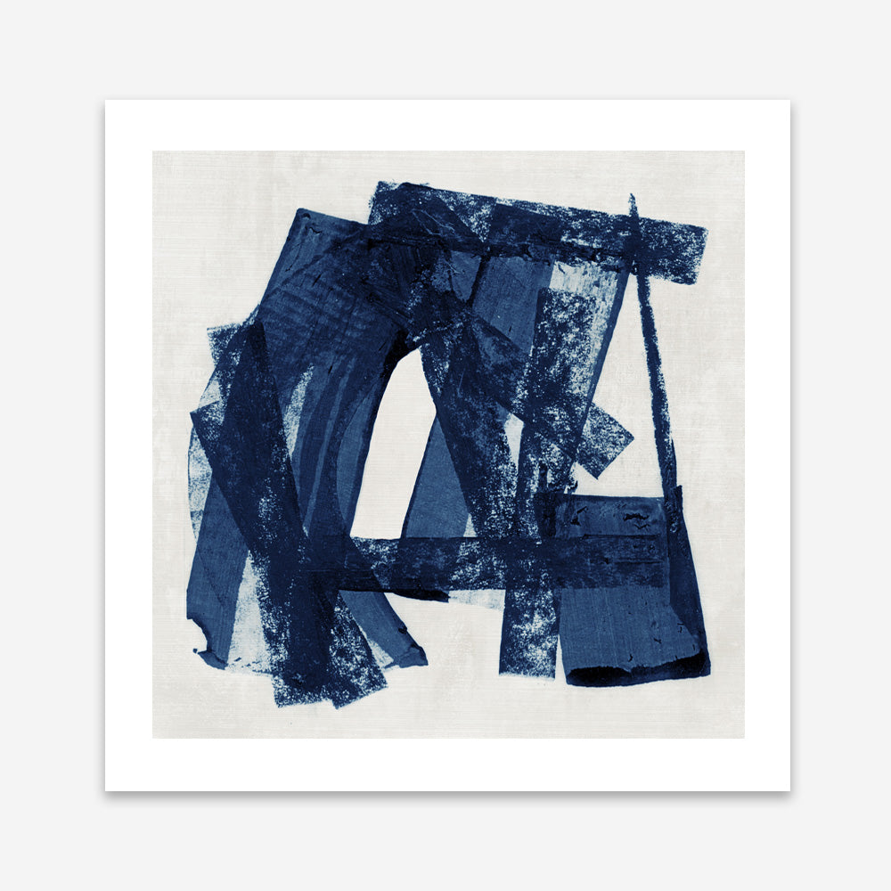 Shop Navy Paths II (Square) Art Print a painted abstract themed wall art print from The Print Emporium wall artwork collection - Buy Australian made fine art painting style poster and framed prints for the home and your interior decor room, TPE-PC-WZ082-AP