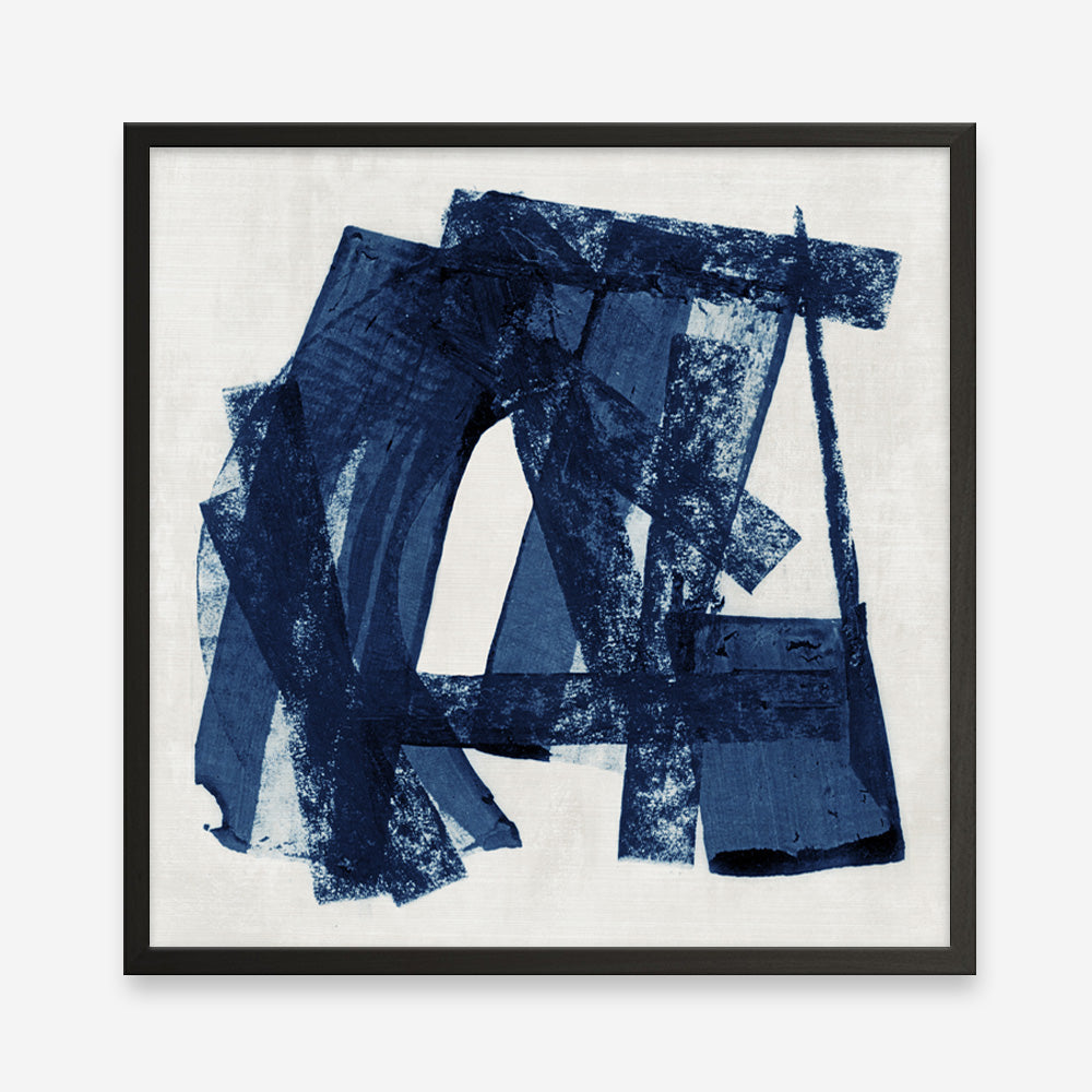 Shop Navy Paths II (Square) Art Print a painted abstract themed wall art print from The Print Emporium wall artwork collection - Buy Australian made fine art painting style poster and framed prints for the home and your interior decor room, TPE-PC-WZ082-AP