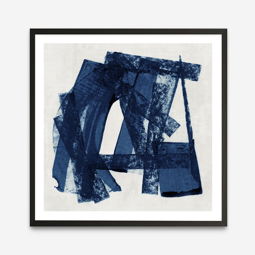 Shop Navy Paths II (Square) Art Print a painted abstract themed wall art print from The Print Emporium wall artwork collection - Buy Australian made fine art painting style poster and framed prints for the home and your interior decor room, TPE-PC-WZ082-AP