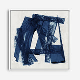 Shop Navy Paths II (Square) Canvas Print a painted abstract themed framed canvas wall art print from The Print Emporium artwork collection - Buy Australian made fine art painting style stretched canvas prints for the home and your interior decor space, TPE-PC-WZ082-CA-40X40-NF